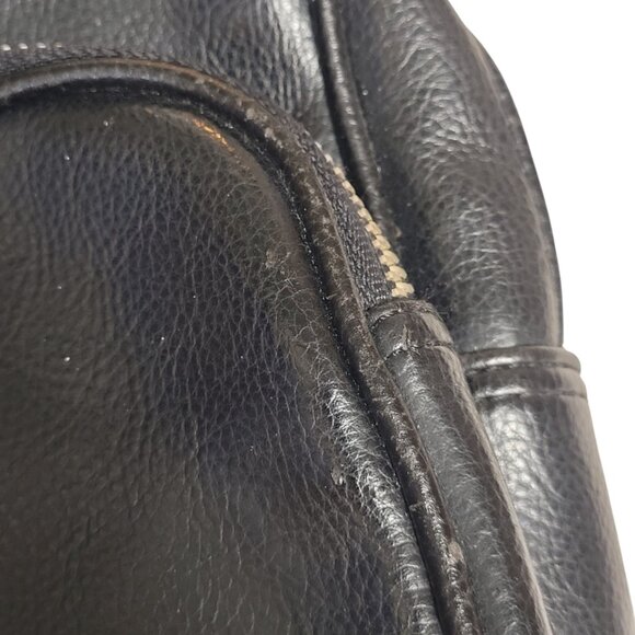 Y2K Vintage ESPRIT Small Black Leather Backpack 13x10x3 - Picture 4 of 9